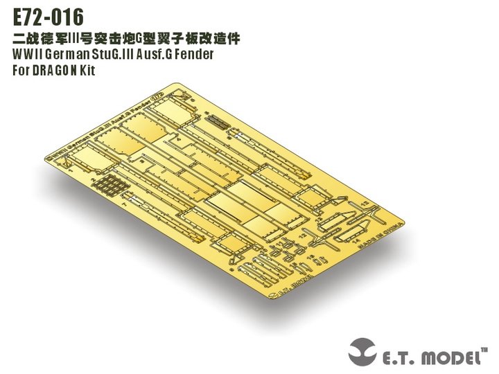 1/72 StuG.III Ausf.G Fender Detail Up Set for Dragon - Click Image to Close