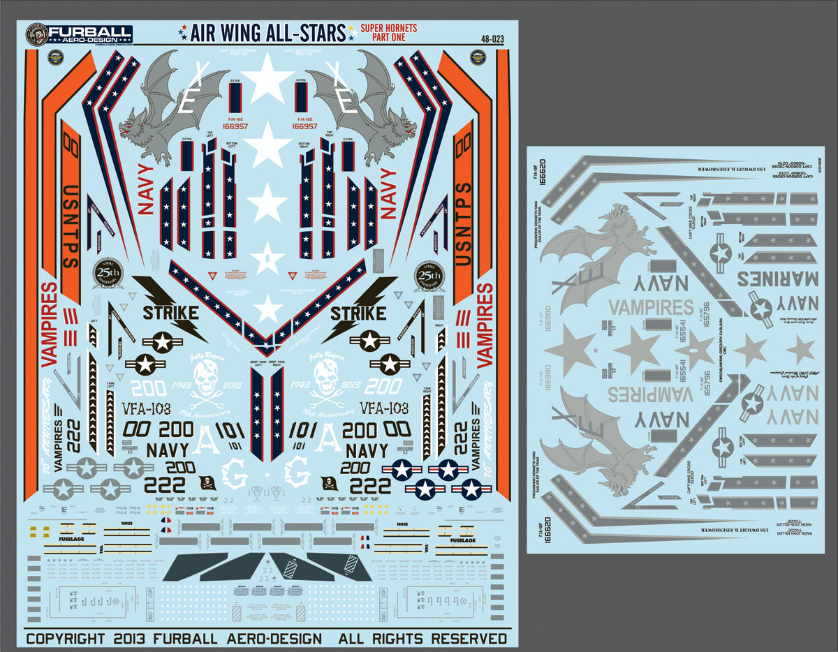 1/48 F/A-18E/F Super Hornet, Air wing All Stars Part.1 - Click Image to Close