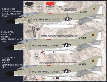 1/48 F-4C Phantom II, USAF Gray Phantoms - Click Image to Close