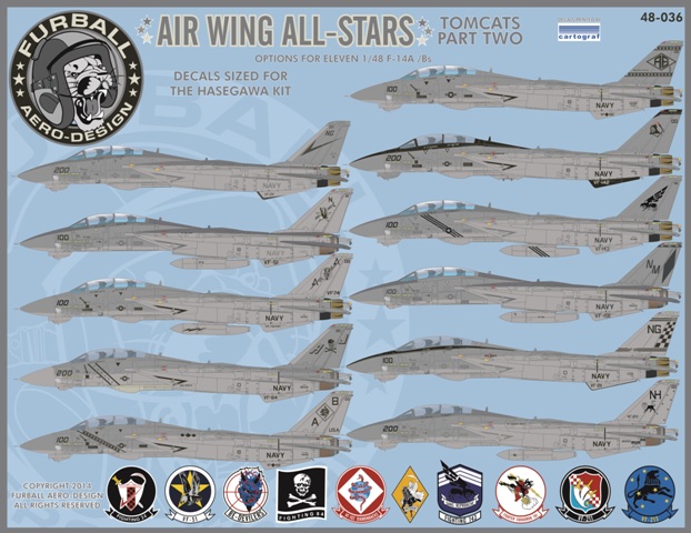 1/48 F-14A/B Tomcat, Air Wing All Stars Part.2 - Click Image to Close