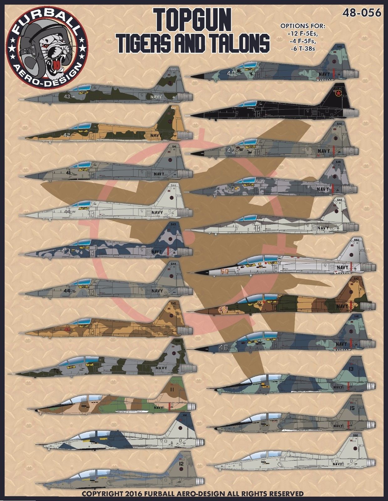 1/48 F-5E/F Tiger II & T-38 Talon, Top Gun Tigers & Talons - Click Image to Close