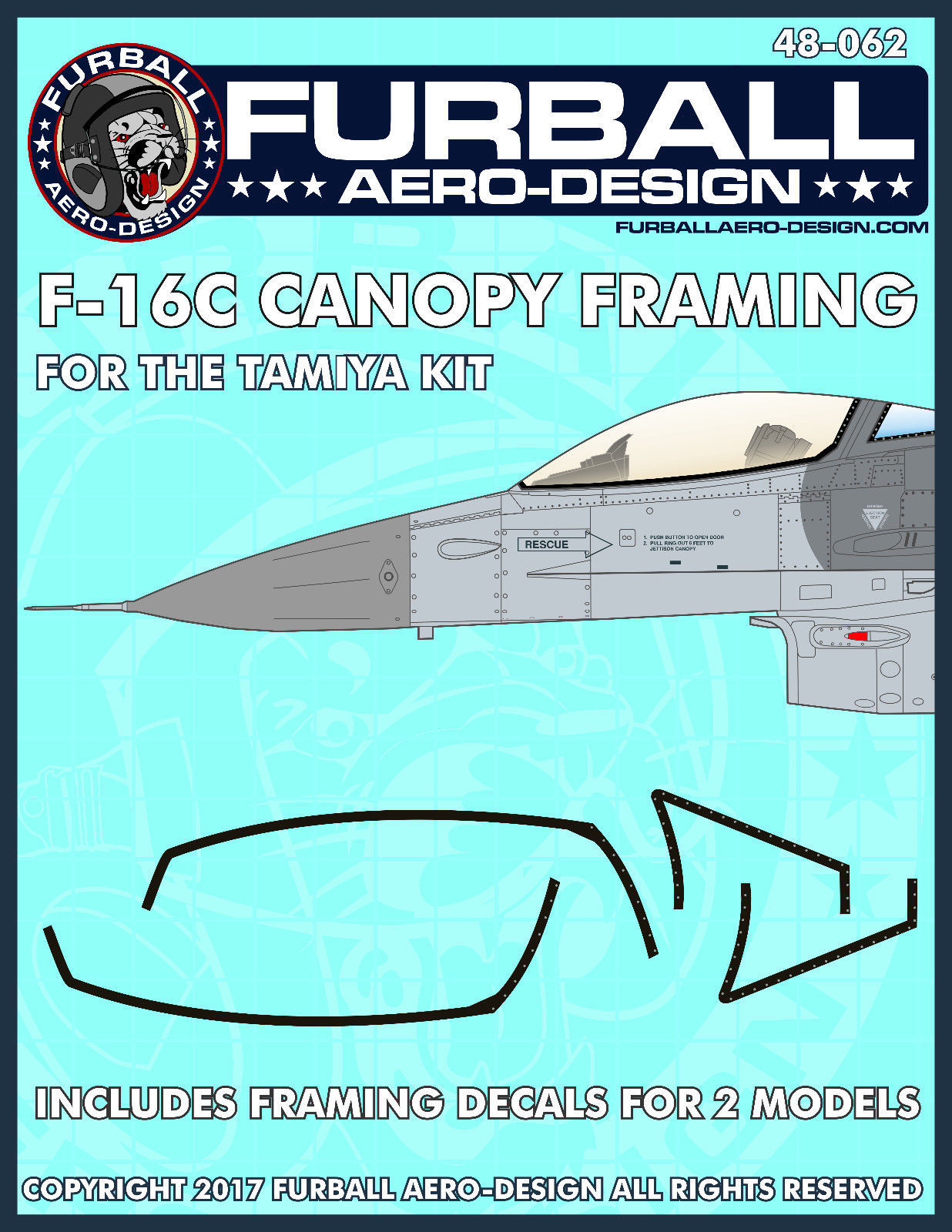 1/48 F-16C Fighting Falcon Canopy Seals for Tamiya - Click Image to Close