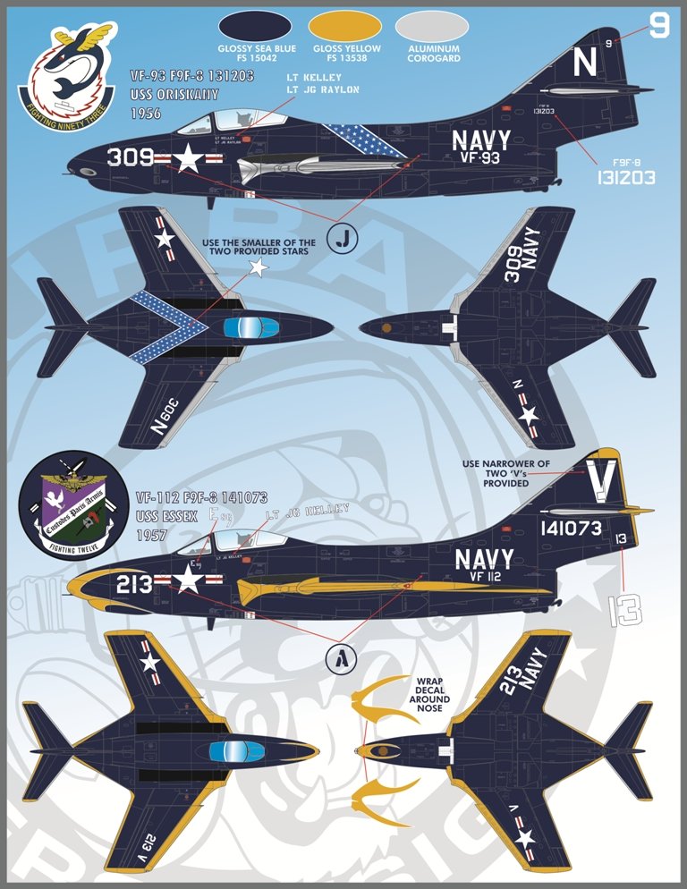1/48 F9F-8 Cougars, Colorful Sea Blue - Click Image to Close