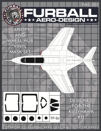 1/48 TF-9J Cougar Vinyl Mask Set for Kitty Hawk - Click Image to Close