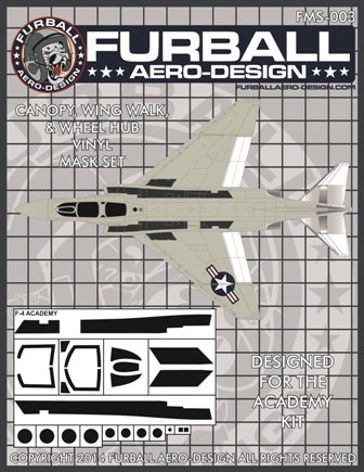 1/48 F-4 Phantom II Vinyl Mask Set for Academy - Click Image to Close