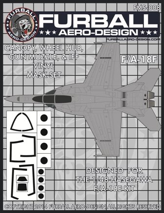 1/48 F/A-18F Super Hornet Vinyl Mask Set for Hasegawa - Click Image to Close