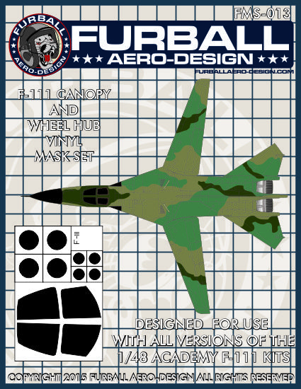 1/48 F-111 Aardvark Vinyl Mask Set for Academy - Click Image to Close