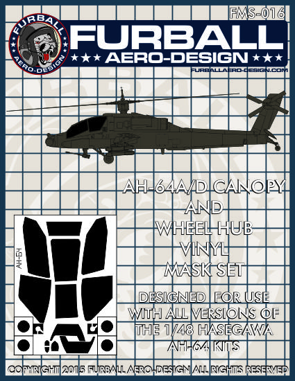 1/48 AH-64 Apache Vinyl Mask Set for Hasegawa - Click Image to Close