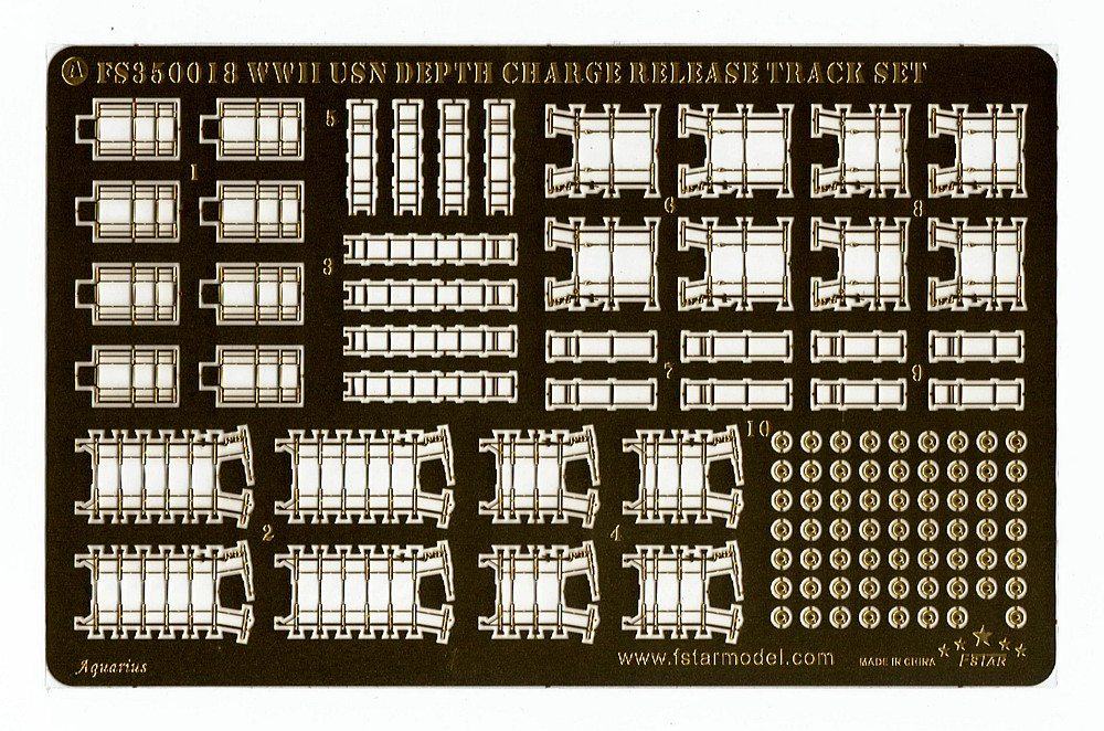 1/350 WWII USN Depth Charge Release Track Set - Click Image to Close