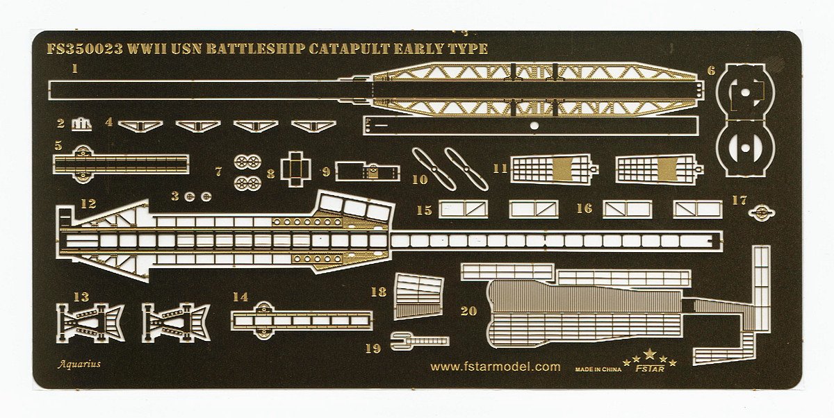 1/350 WWII USN Battleship Catapult (Early Type) - Click Image to Close