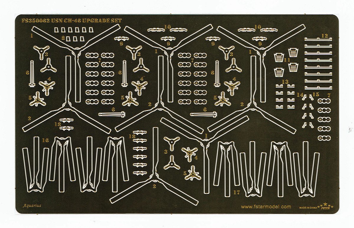 1/350 USN CH-46 Upgrade Set (4 Plane) for Trumpeter 06256 - Click Image to Close