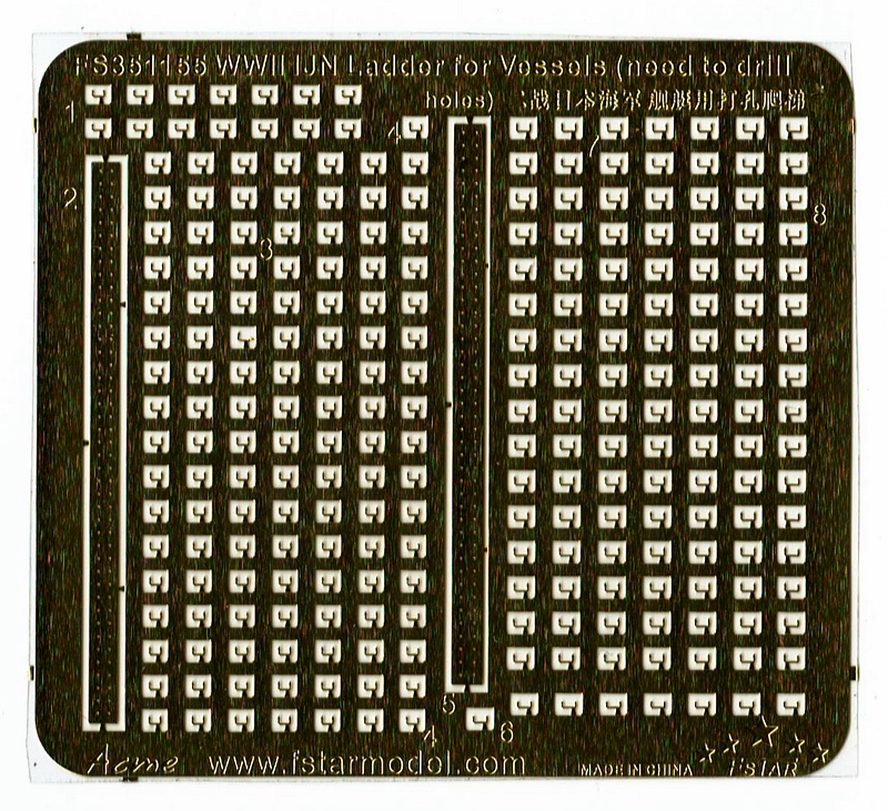 1/350 WWII IJN Ladder for Vessels (Need to Drill Holes) - Click Image to Close