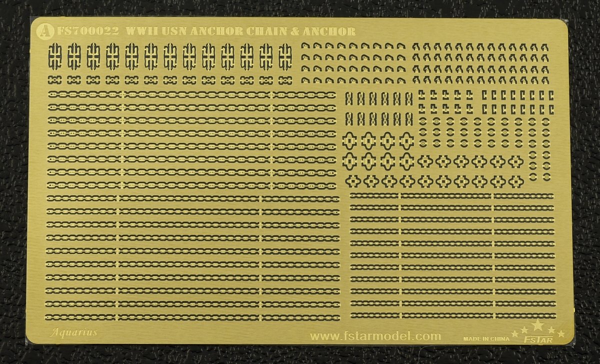 1/700 WWII USN Anchor Chain & Anchor - Click Image to Close