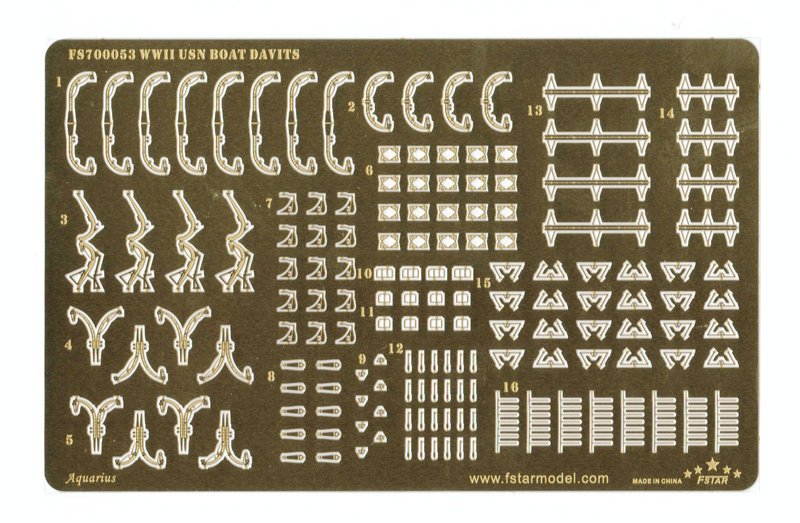 1/700 WWII USN Boat Davits - Click Image to Close