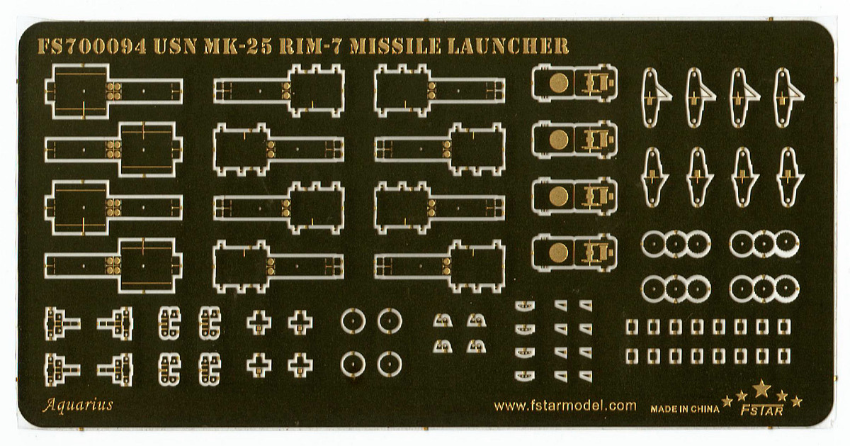 1/700 Modern USN MK-25 RIM-7 Missile Launcher (4 Set) - Click Image to Close