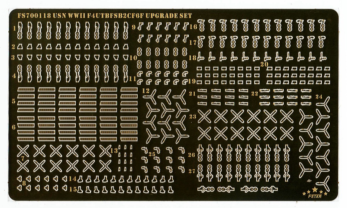 1/700 WWII USN F4U, TBF, SB2C, F6F Upgrade Set - Click Image to Close