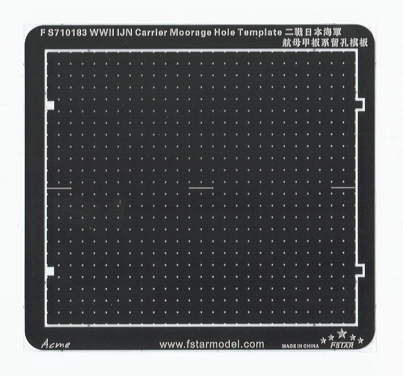 1/700 WWII IJN Carrier Moorage Hole Template - Click Image to Close