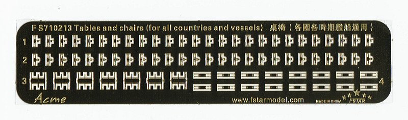 1/700 Tables and Chairs (for all Countries and Eras) - Click Image to Close