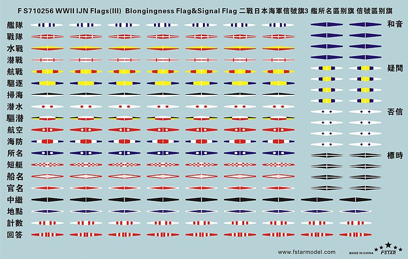 1/700 WWII IJN Flags (III) Blongingness Flag & Signal Flag - Click Image to Close