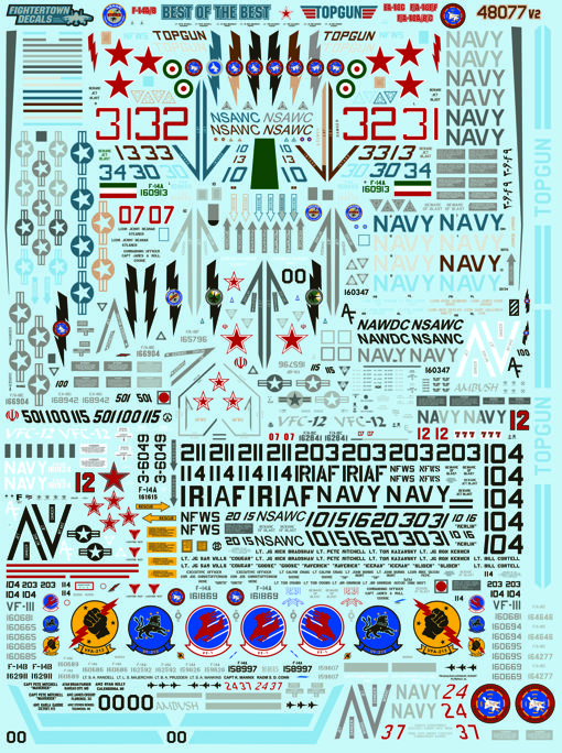 1/48 F-14A/B, F/A-18A/B/C/E/F, EA-18G, Best of the Best TOPGUN - Click Image to Close