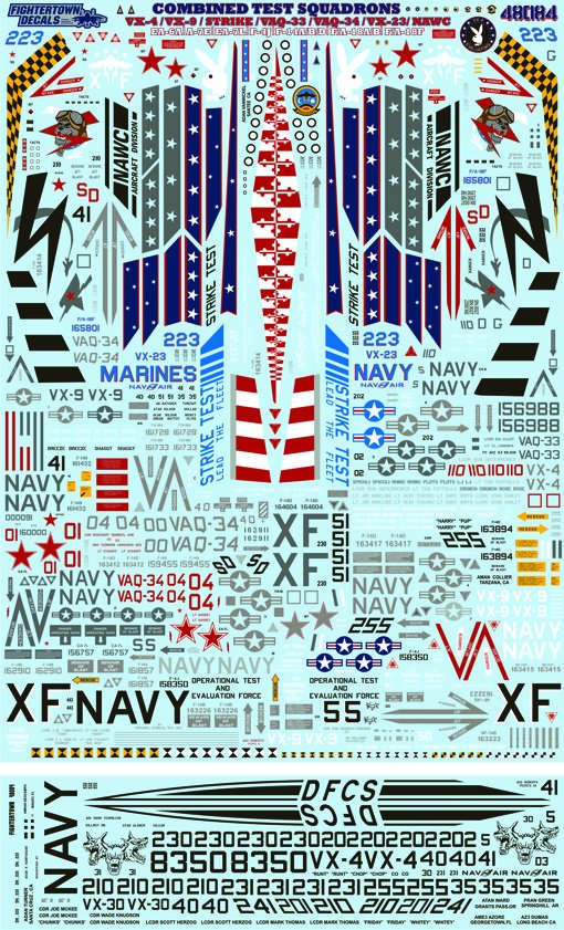 1/48 Combined Test Squadrons, VX-4/9/23/30, VAQ-33/34, NAWC - Click Image to Close