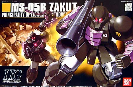 HGUC 1/144 MS-05B Zaku I "Black Tri-Star" - Click Image to Close