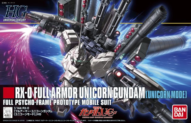 HGUC 1/144 RX-0 Full Armor Unicorn Gundam, Unicorn Mode - Click Image to Close