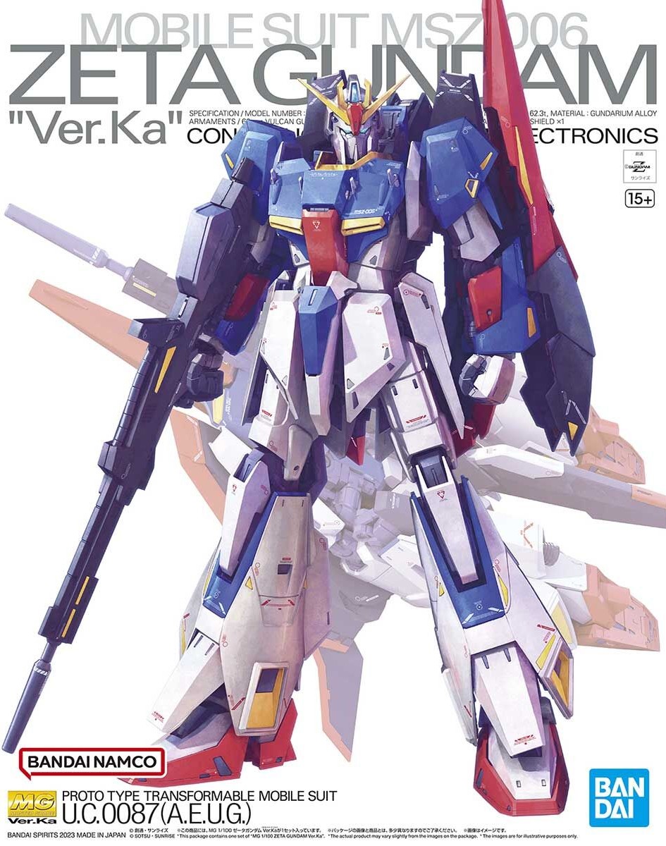 MG 1/100 MSZ-006 Zeta Gundam Ver.Ka - Click Image to Close