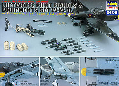 1/48 WWII Luftwaffe Pilot Figures & Equipments Set - Click Image to Close