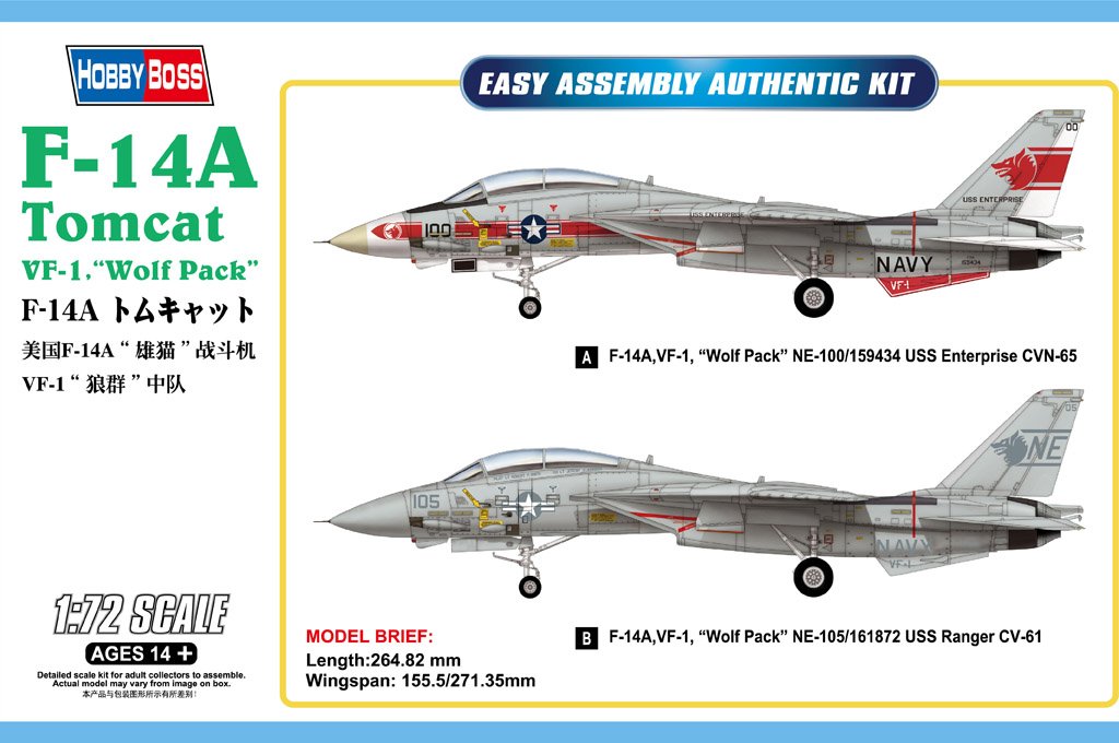 1/72 F-14A Tomcat, VF-1 Wolf Pack - Click Image to Close