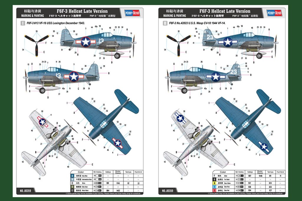 1/48 F6F-3 Hellcat Late Version - Click Image to Close
