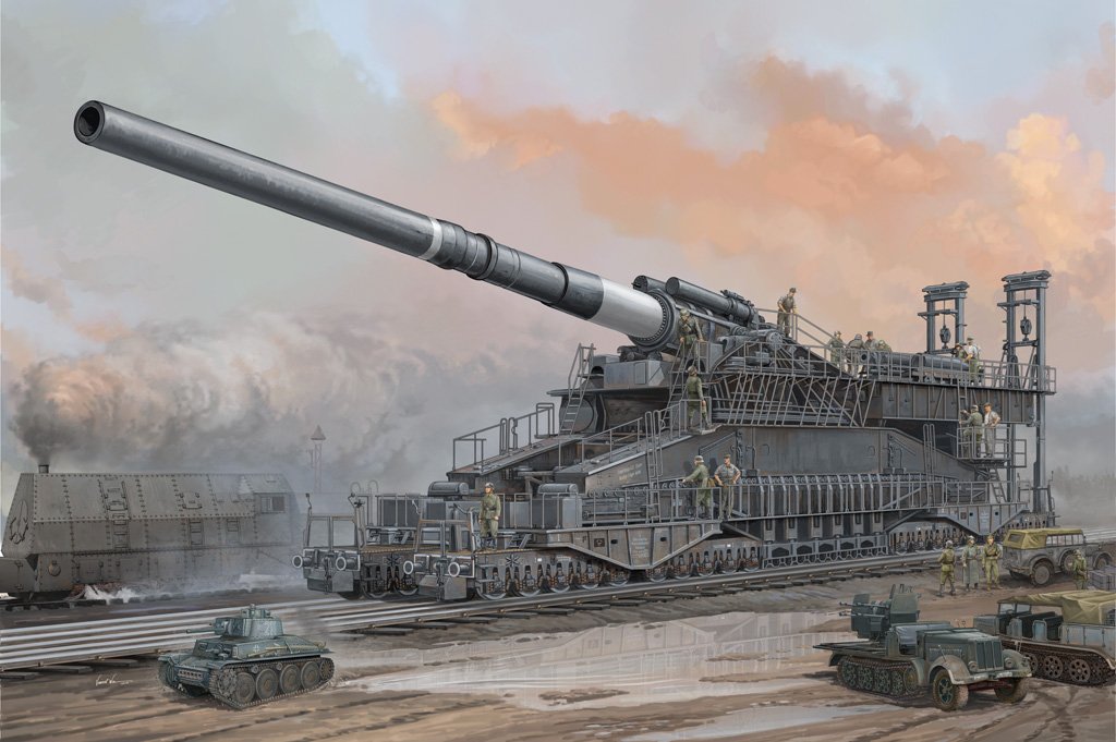 1/72 German 80cm K(E) Railway Gun "Dora" - Click Image to Close