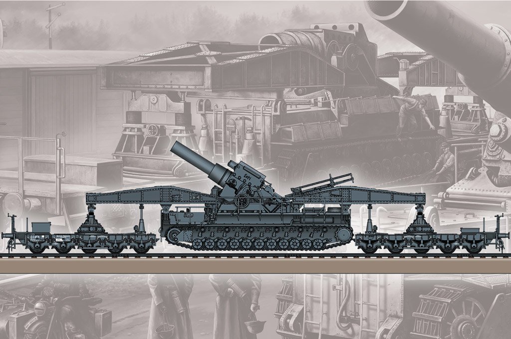 1/72 German Karl-Geraet 040/041 on Railway Transport Carrier - Click Image to Close