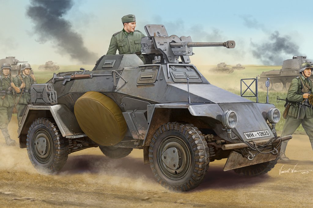 1/35 Le.Pz.Sp.Wg (Sd.Kfz.221) Leichter Panzerspahwagen Early - Click Image to Close