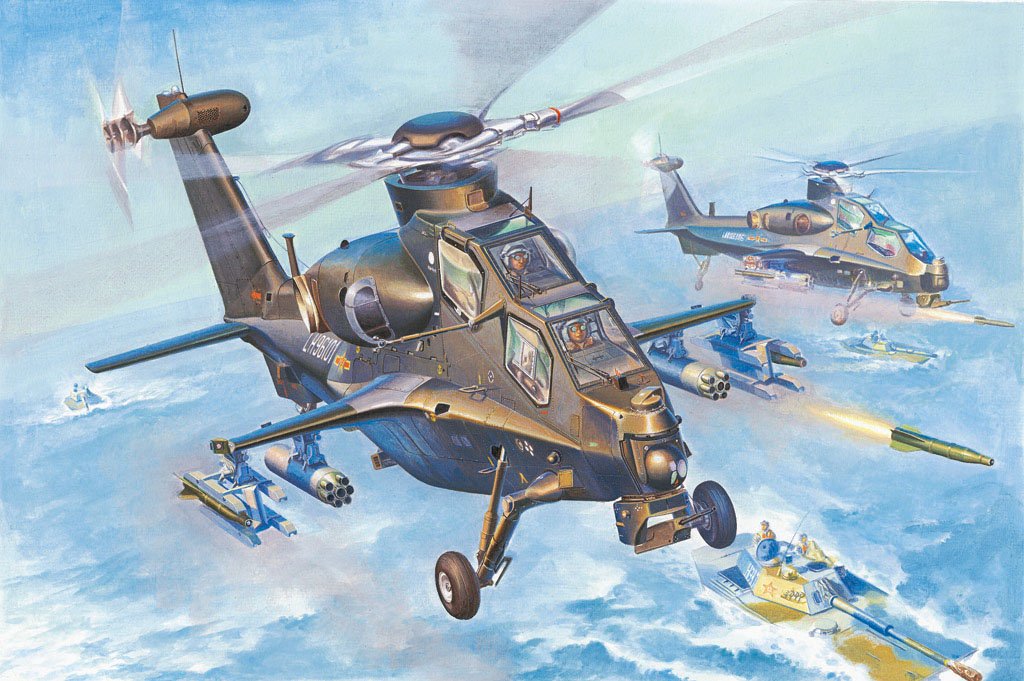 1/72 Chinese PLA WZ-10 Thunderbolt Attack Helicopter - Click Image to Close