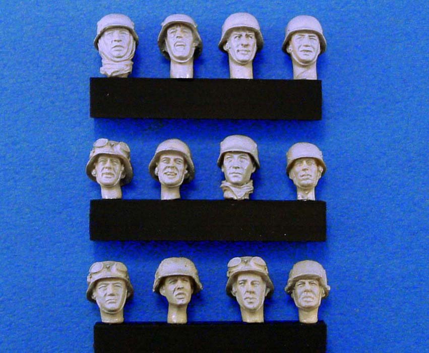 1/35 WWII German Heads Set #2 - Click Image to Close