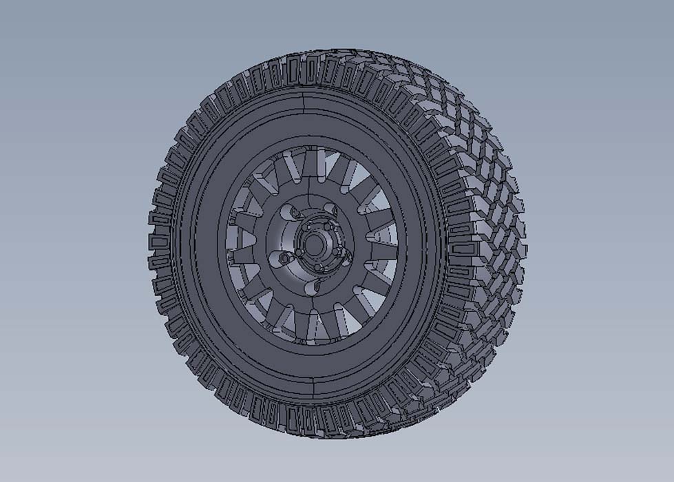 1/35 Wolf W.M.I.K Standard Tread Pattern Wheel Set - Click Image to Close