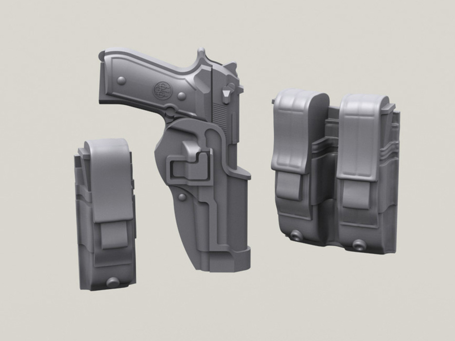 1/35 92F in Holster w/Mag Pouches (10 ea) - Click Image to Close