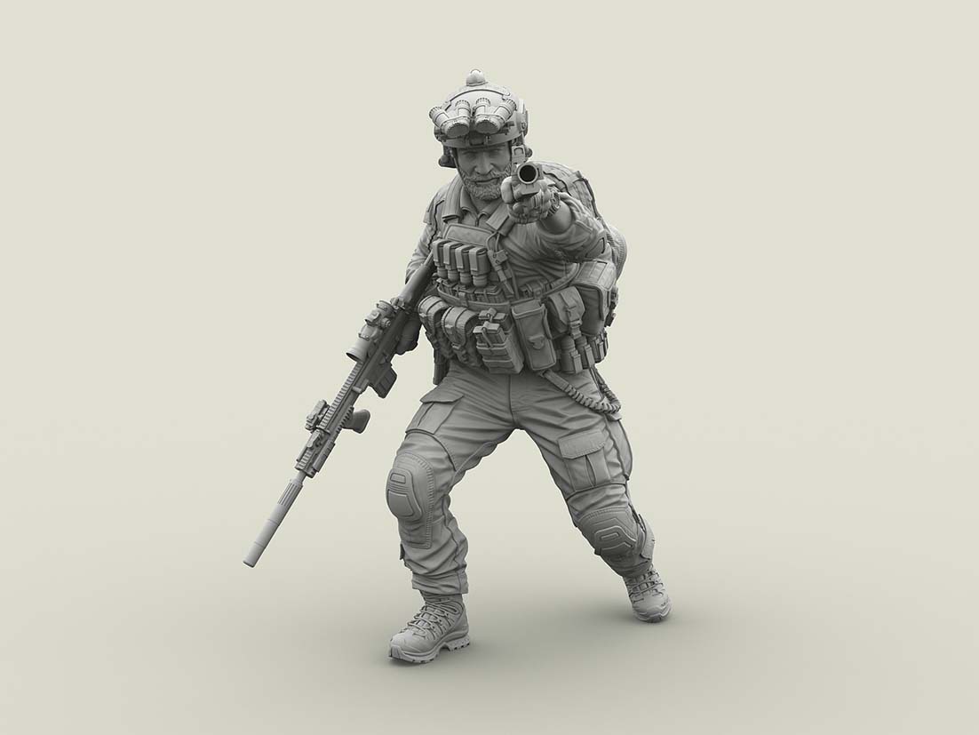 1/16 US Navy SEAL M79 Gunner (w/FN SCAR Mk.17) - Click Image to Close