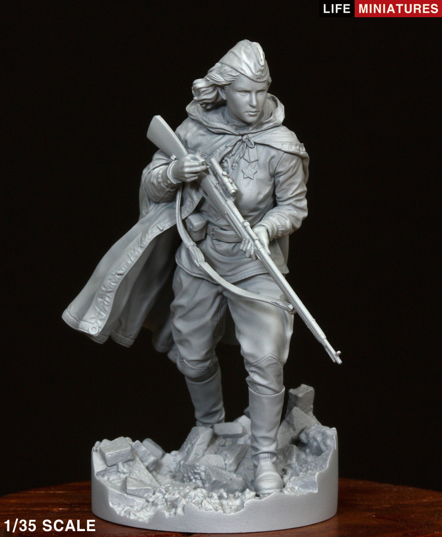 1/35 WWII Red Army Female Sniper - Click Image to Close