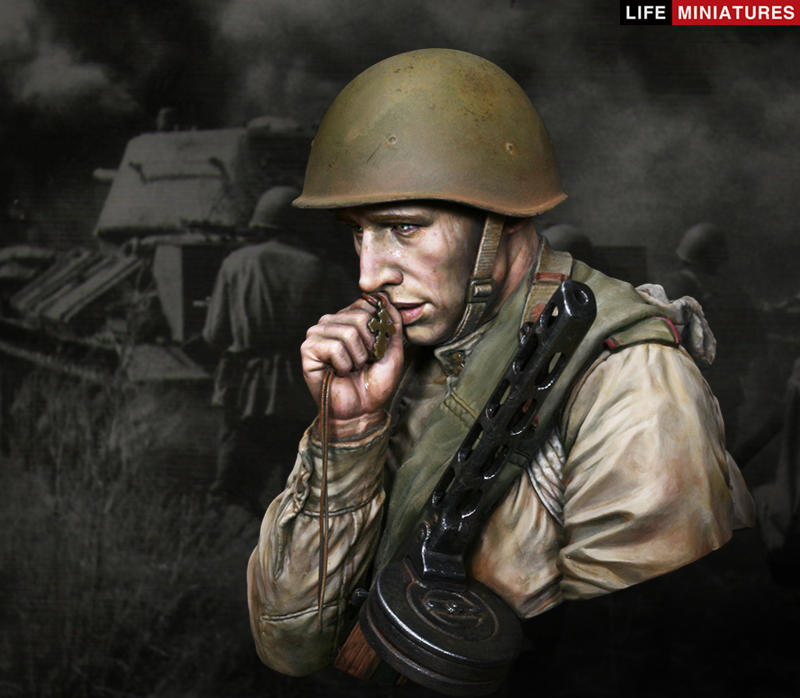 1/10 WWII Young Red Army Infantryman, July 1943, Battle of Kursk - Click Image to Close