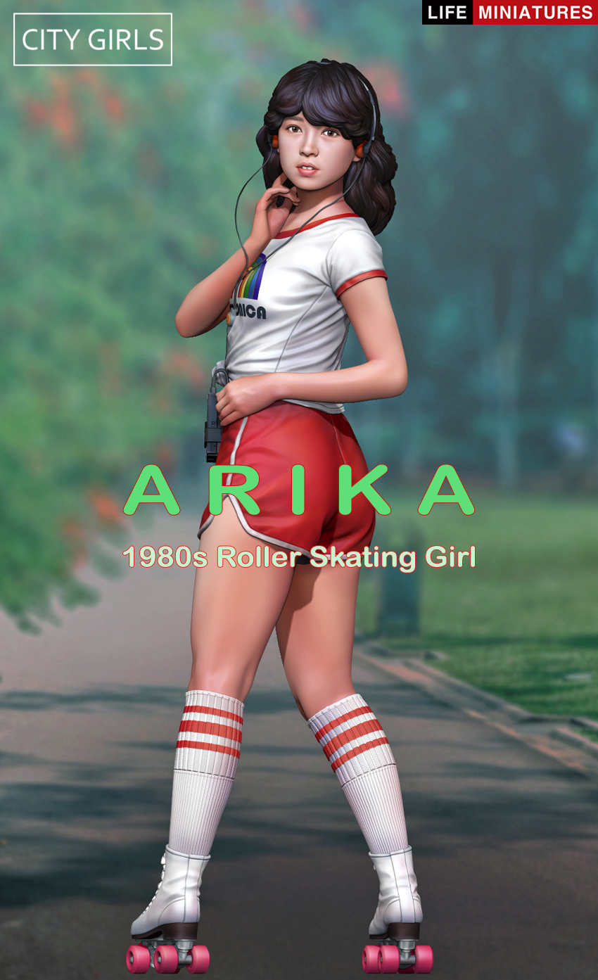 1/24 Arika, 1980s Roller Skating Girl - Click Image to Close