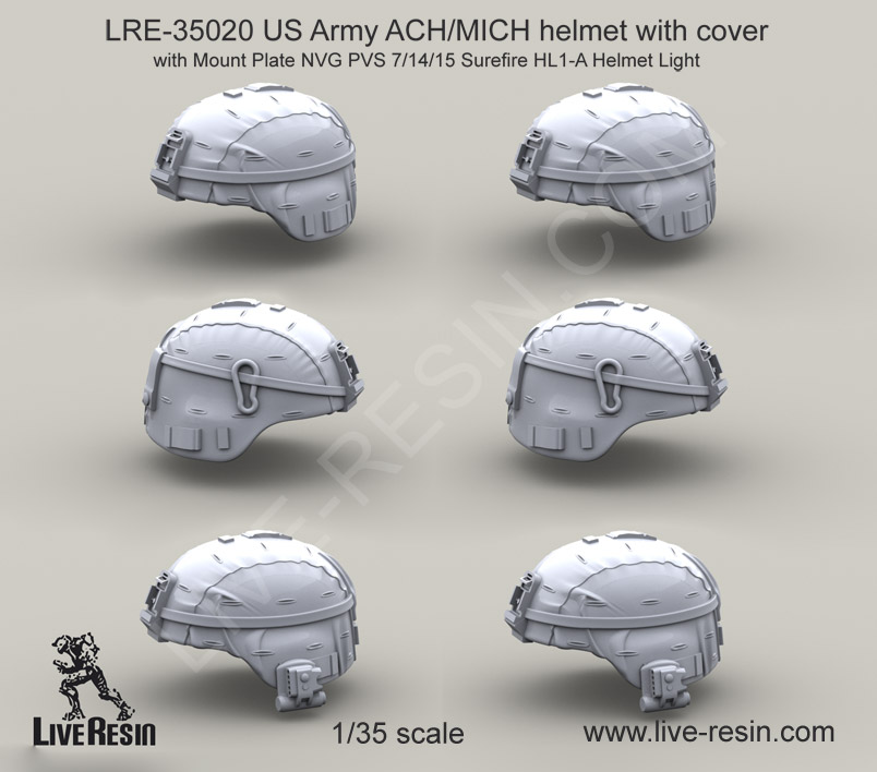 1/35 US Army ACH/MICH Helmet with Cover #2 - Click Image to Close