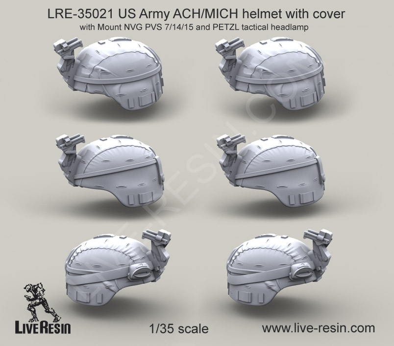 1/35 US Army ACH/MICH Helmet with Cover #3 - Click Image to Close