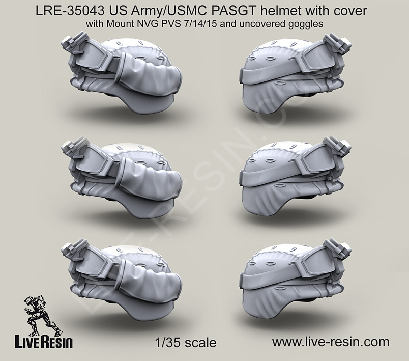 1/35 US Army/USMC PASGT Helmet with Cover - Click Image to Close