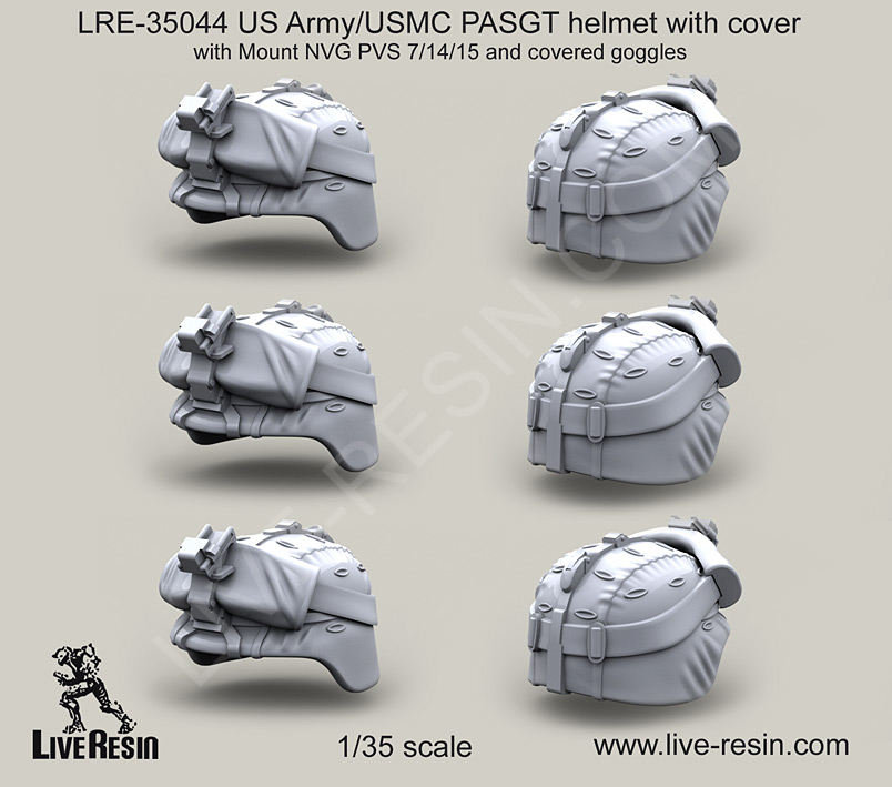 1/35 US Army/USMC PASGT Helmet with Cover - Click Image to Close