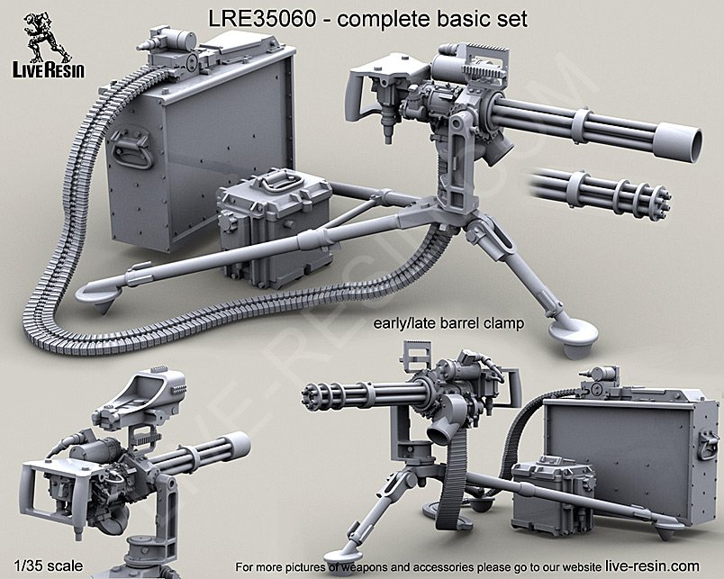 1/35 M134D Minigun on M3 Tripod with Early/Late Barrel Clamp - Click Image to Close