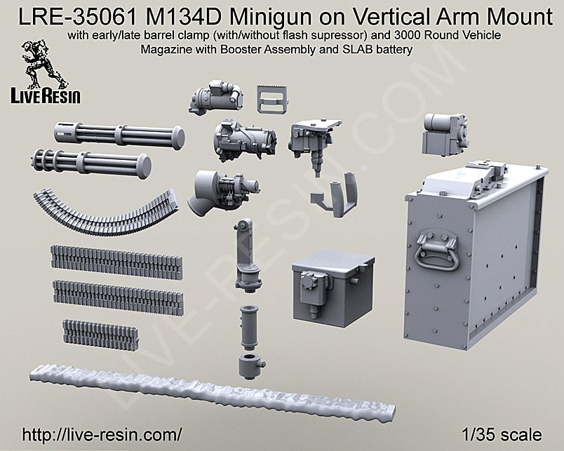 1/35 M134D Minigun on Vertical Arm Mount - Click Image to Close