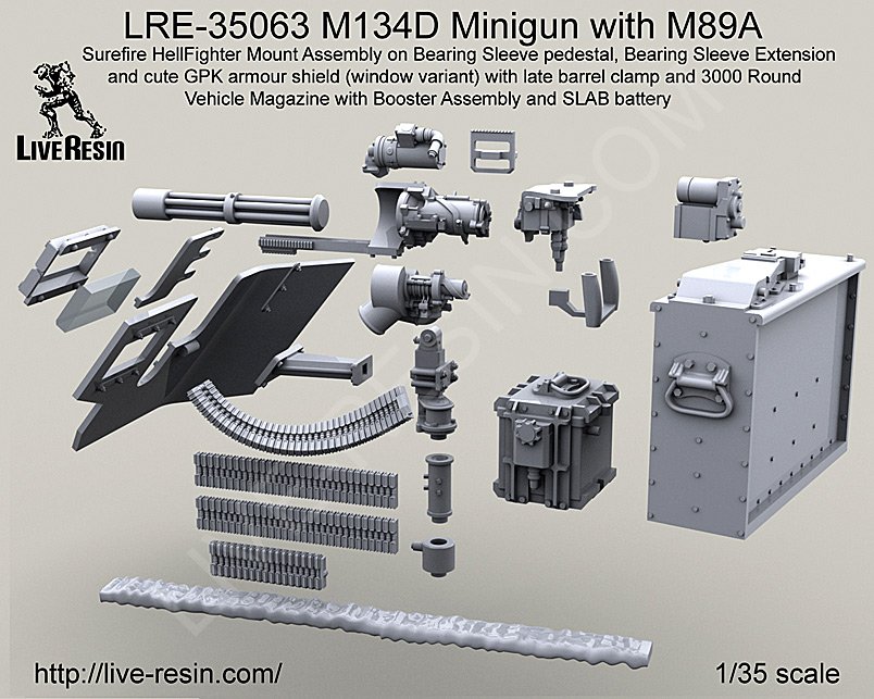 1/35 M134D Minigun w/M89A Mount Assembly #1 - Click Image to Close