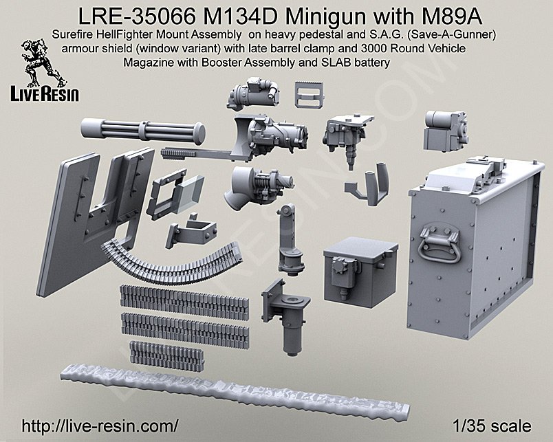 1/35 M134D Minigun w/M89A Mount Assembly #2 - Click Image to Close